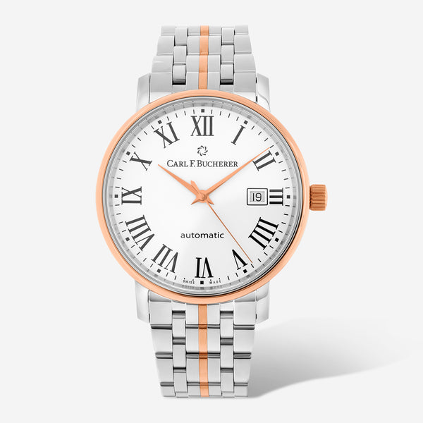 Carl F. Bucherer Adamavi Classic Stainless Steel And 18K Rose Gold Date Men's Automatic Watch 00.10318.07.11.21 - THE SOLIST