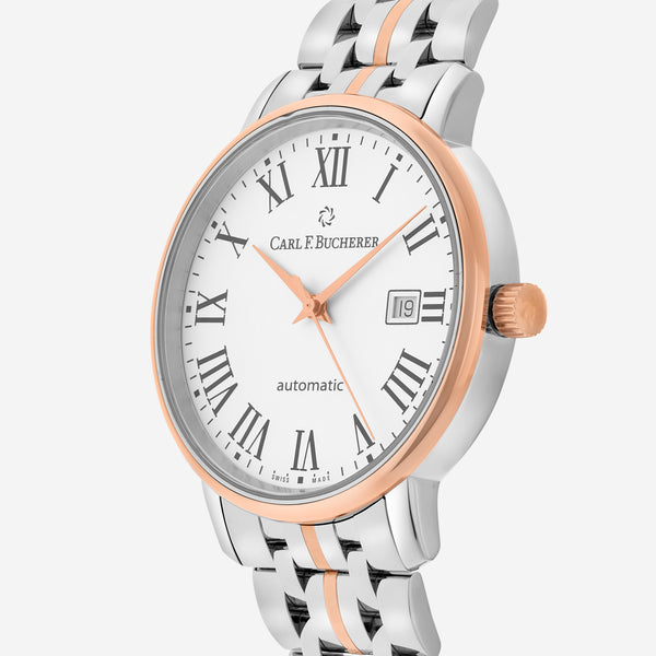 Carl F. Bucherer Adamavi Classic Stainless Steel And 18K Rose Gold Date Men's Automatic Watch 00.10318.07.11.21 - THE SOLIST