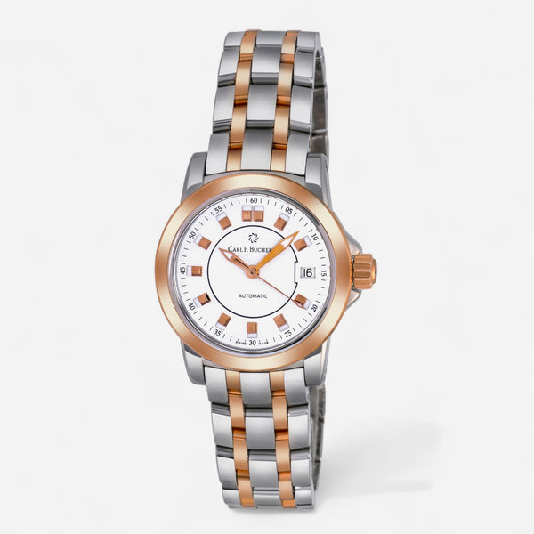 Carl F. Bucherer Patravi Autodate 18K Rose Gold & Steel Automatic Ladies Watch 00.10621.07.23.21