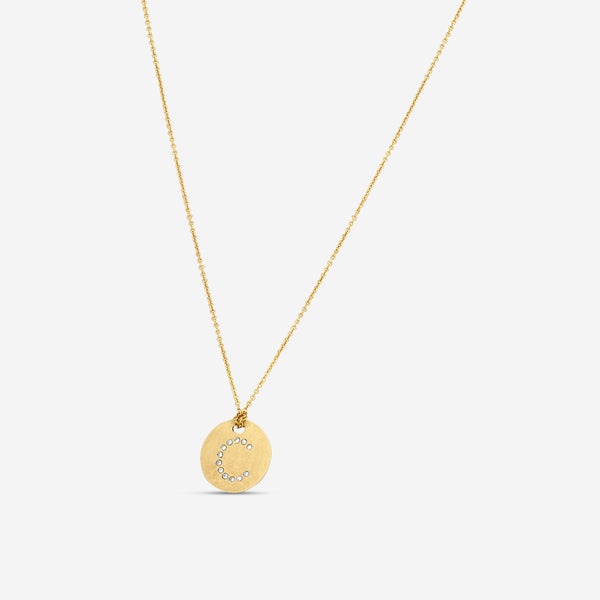 Roberto Coin Tiny Treasures 18K Yellow Gold Diamond Initial "C" Pendant Necklace 000801AYCHXC - THE SOLIST