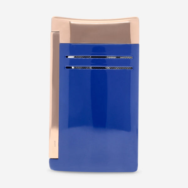 S.T. Dupont Maxijet Royal Blue Rose Gold Plated Lacquer Lighter 020173