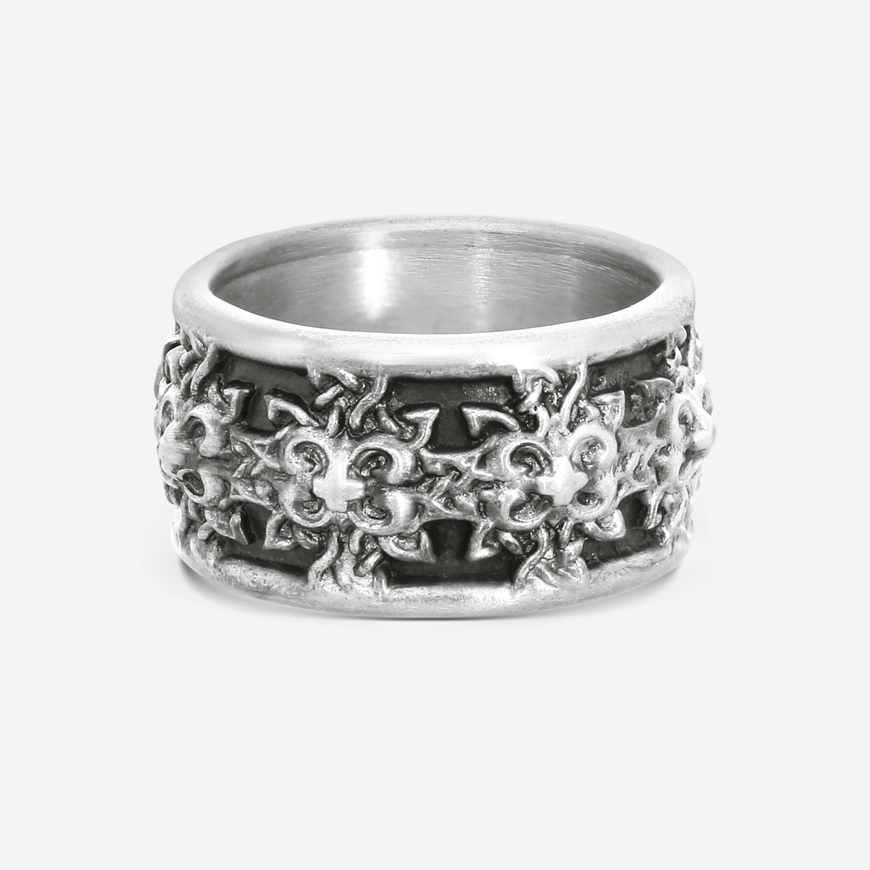 Armenta Romero Sterling Silver Wide Band Ring Sz. 10.5 05052