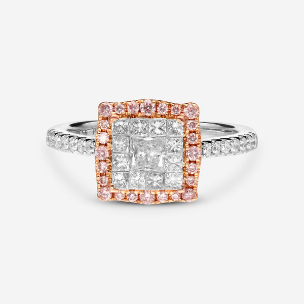 Gregg Ruth 18K White and Rose Gold, Diamond and Fancy Pink Diamond Engagement Ring 050563 - GCR/000931