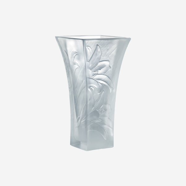 Daum Lys White Crystal Large Vase 05237