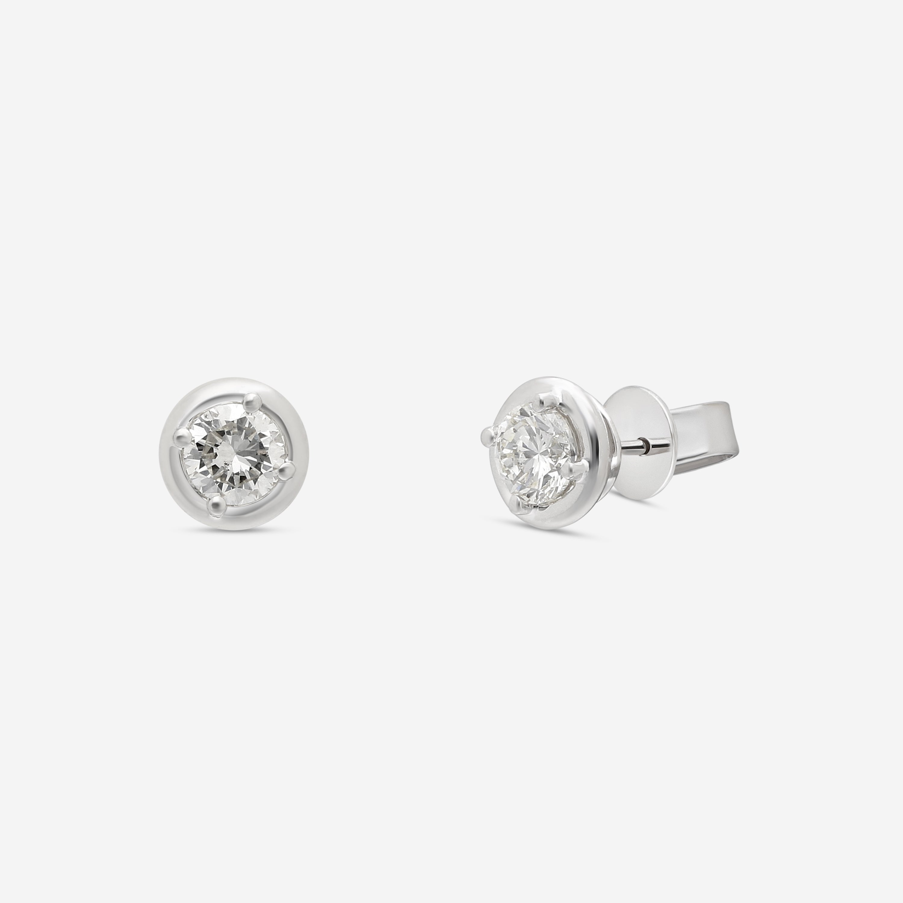 Ina Mar 18K White Gold Diamond Stud Earrings AER-19290 - THE SOLIST