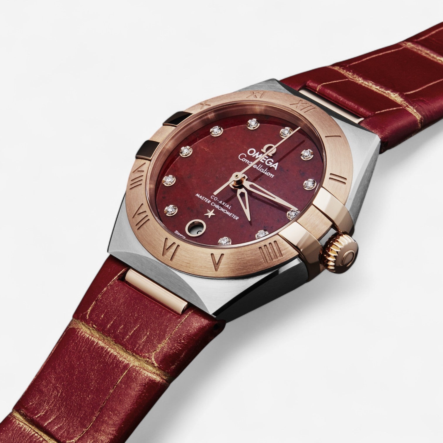 Omega Constellation Stainless Steel & 18K Rose Gold Automatic Ladies Watch 131.23.29.20.99.002