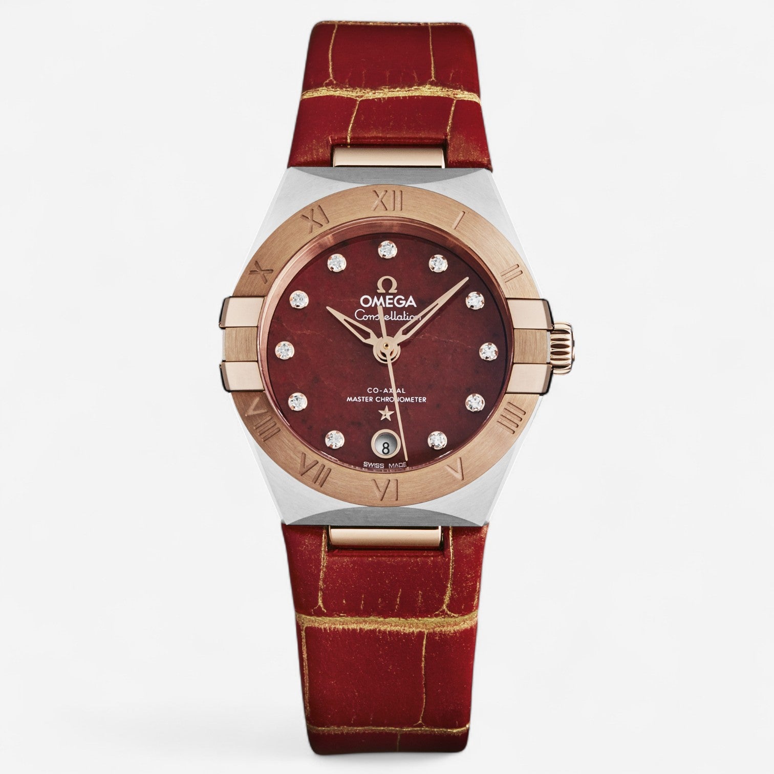 Omega Constellation Stainless Steel & 18K Rose Gold Automatic Ladies Watch 131.23.29.20.99.002