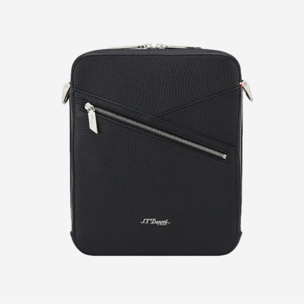 S.T. Dupont Line D Black Leather Crossbody Cigar Pouch 141003