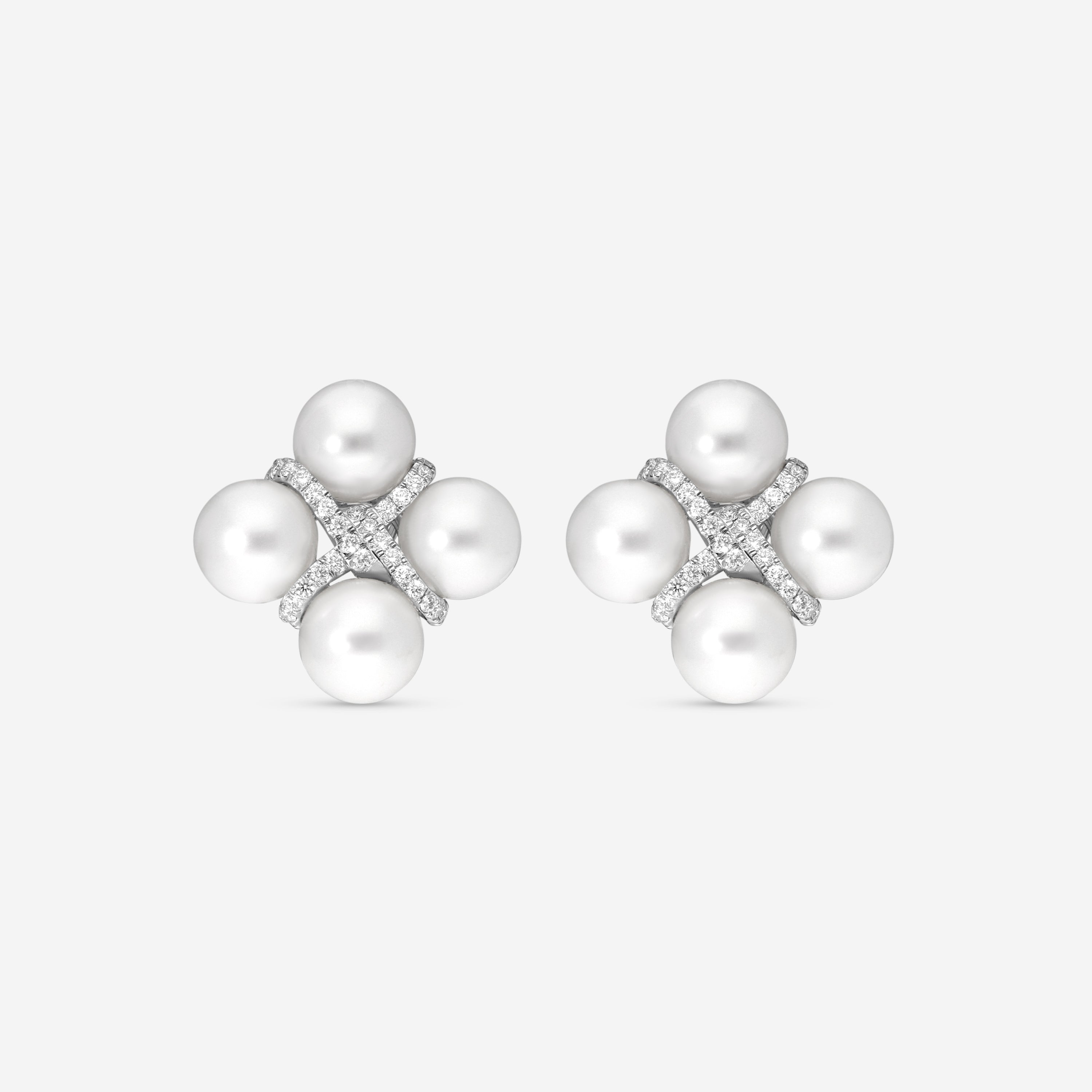 Assael 18K White Gold Diamond & South Sea Cultured Pearl Earrings E7078 - THE SOLIST