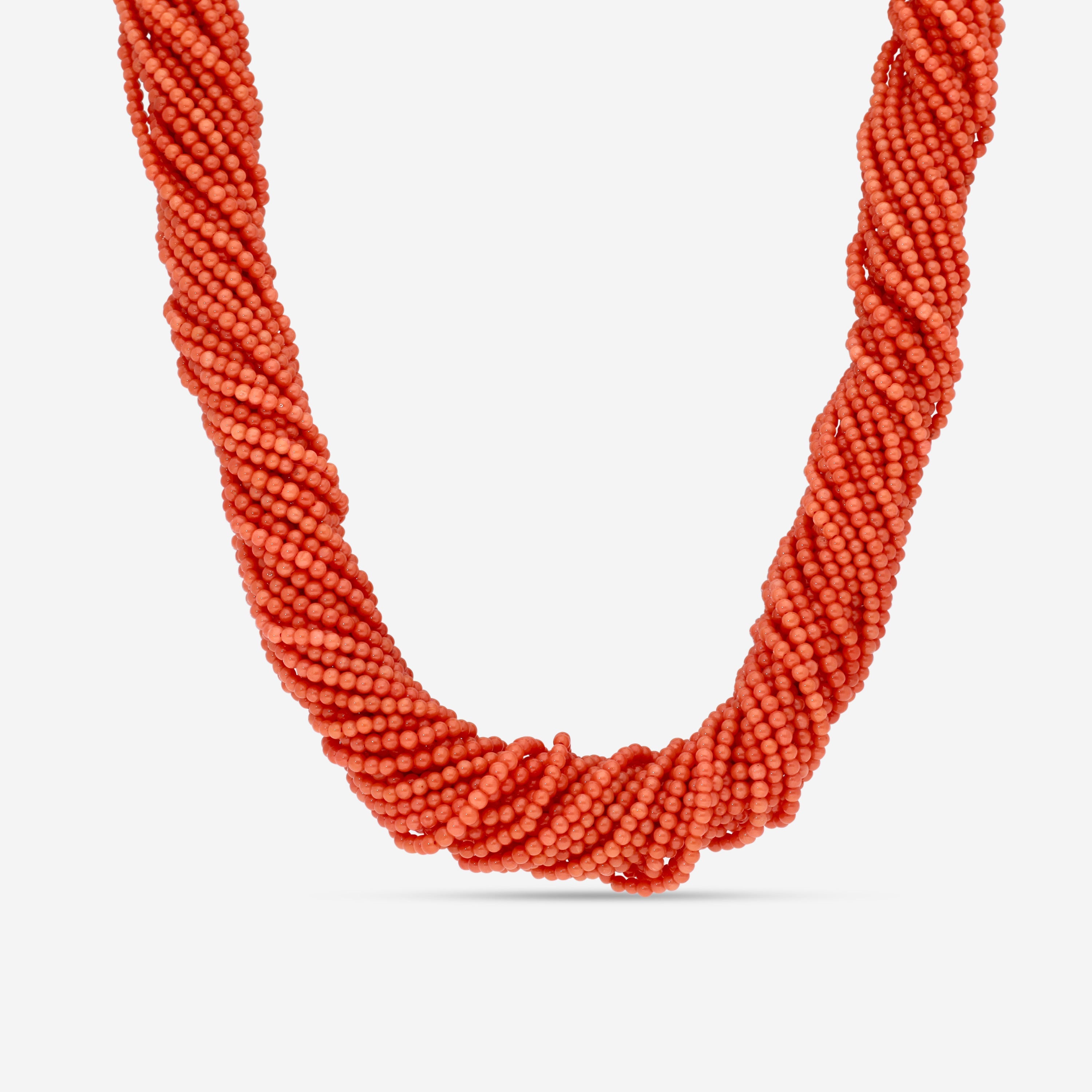 Assael 18K Yellow Gold Sciacca Coral Multi Strand Beads Necklace N-SC00013 - THE SOLIST
