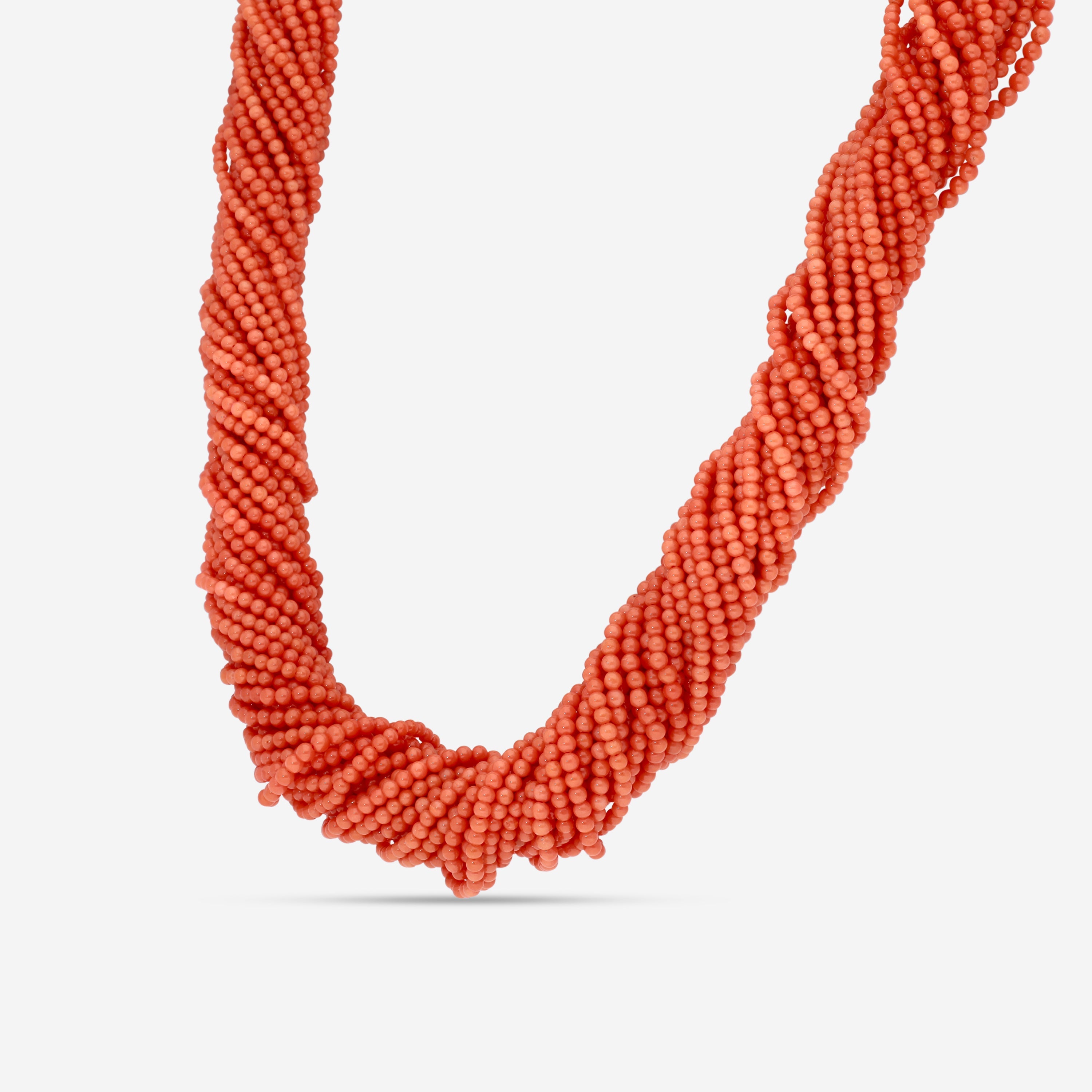 Assael 18K Yellow Gold Sciacca Coral Multi Strand Beads Necklace N-SC00013 - THE SOLIST