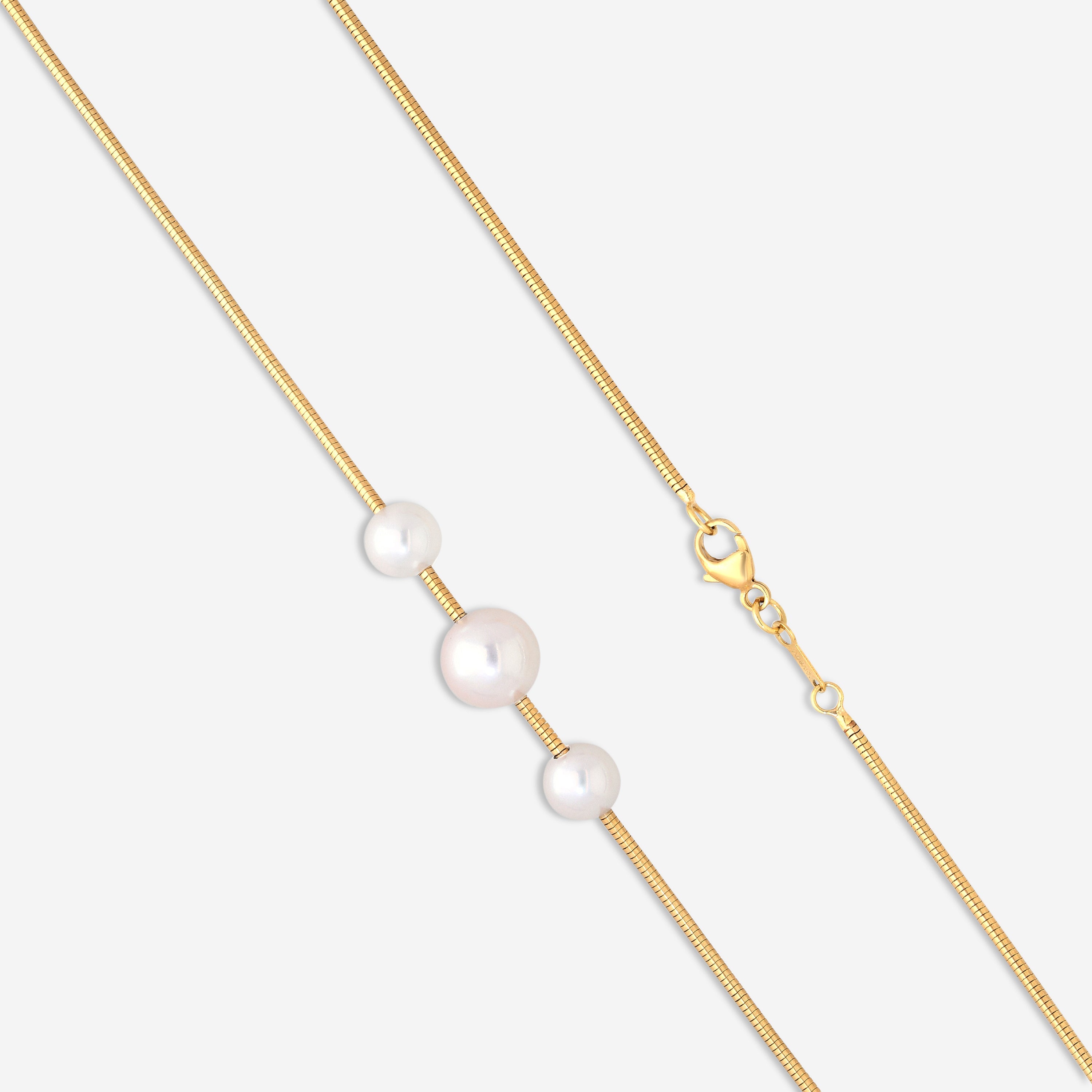 Assael 18K Yellow Gold Japanese Akoya Pearl Silk Necklace NSA6595Y36-19 - THE SOLIST