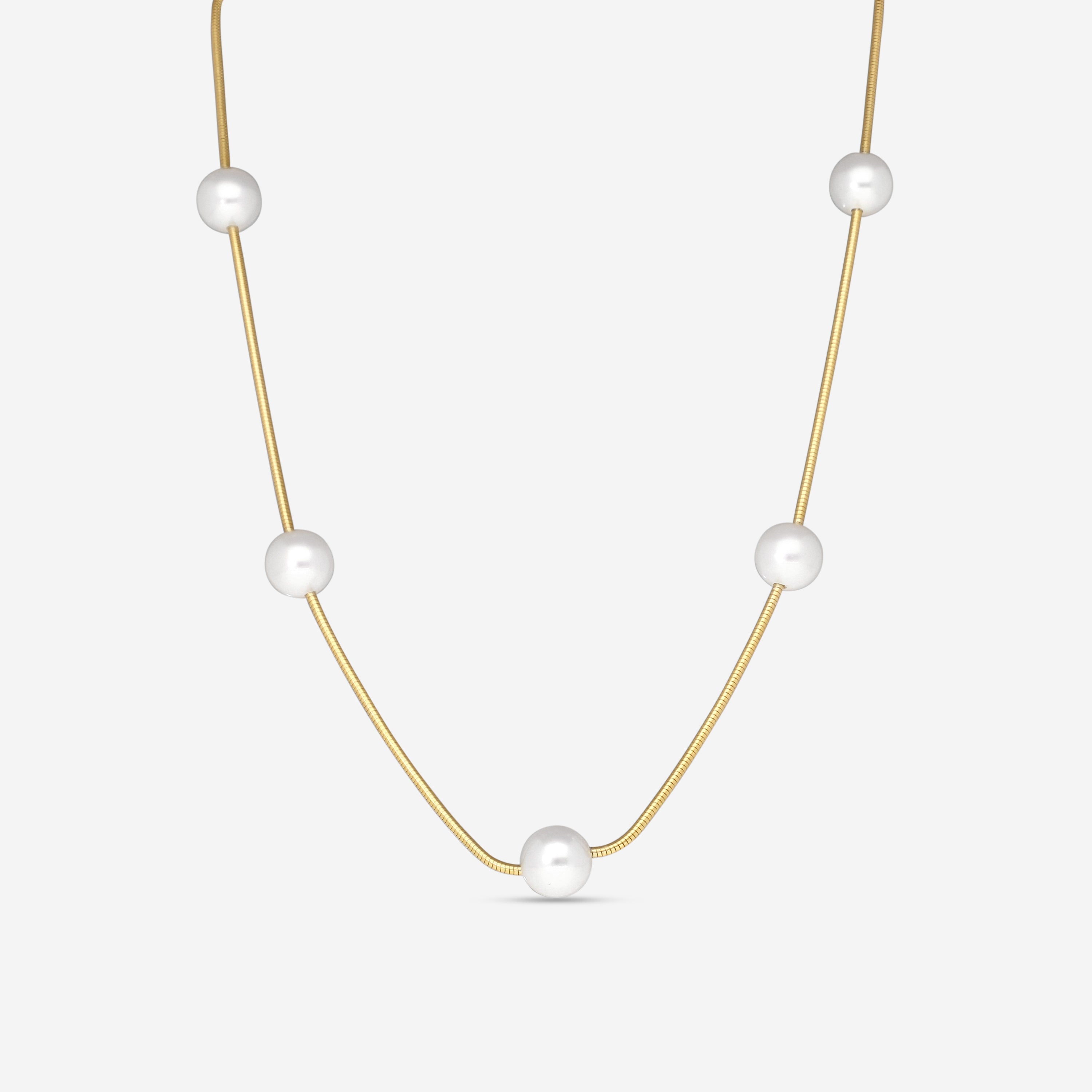 Assael 18K Yellow Gold Japanese Akoya Cultured Pearl Silk Necklace NSA859Y17-7 - THE SOLIST
