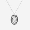 Crivelli 18K White Gold Diamond Oval Pendant Necklace 159-C057 - THE SOLIST