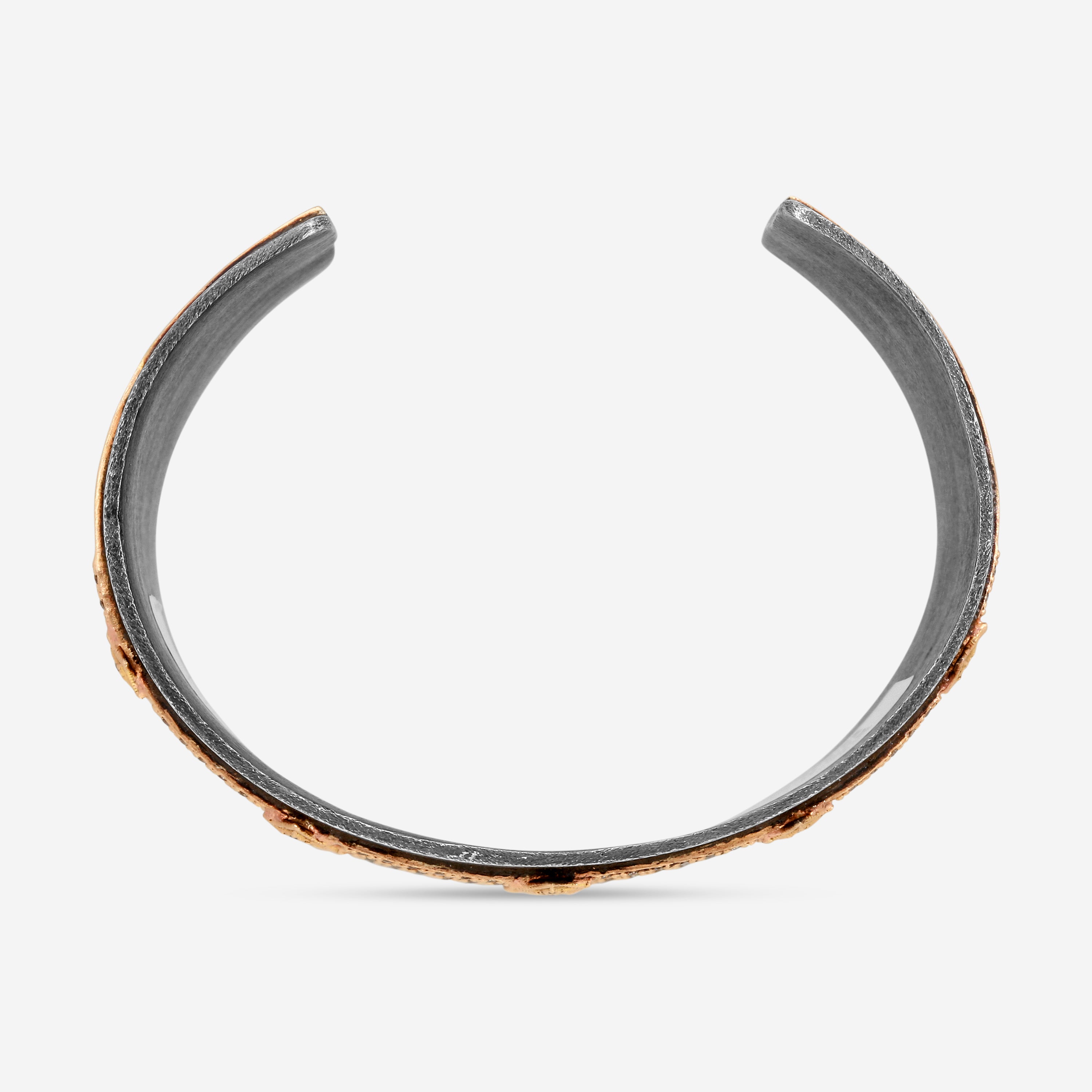 Armenta Rose World 14K Rose Gold & Blackened Sterling Silver Champagne Diamond Cuff Bracelet 15901 - THE SOLIST