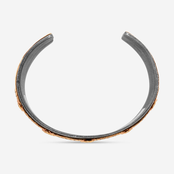 Armenta Rose World 14K Rose Gold & Blackened Sterling Silver Champagne Diamond Cuff Bracelet 15901 - THE SOLIST