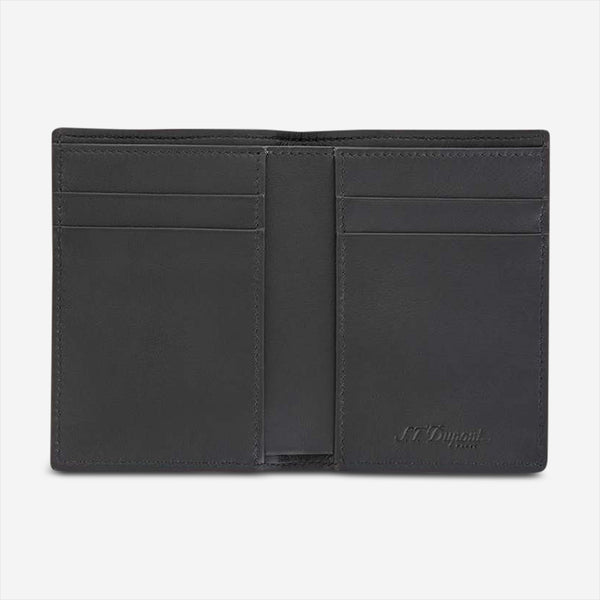 S.T. Dupont Firehead Black Leather Vertical Card Case 161112