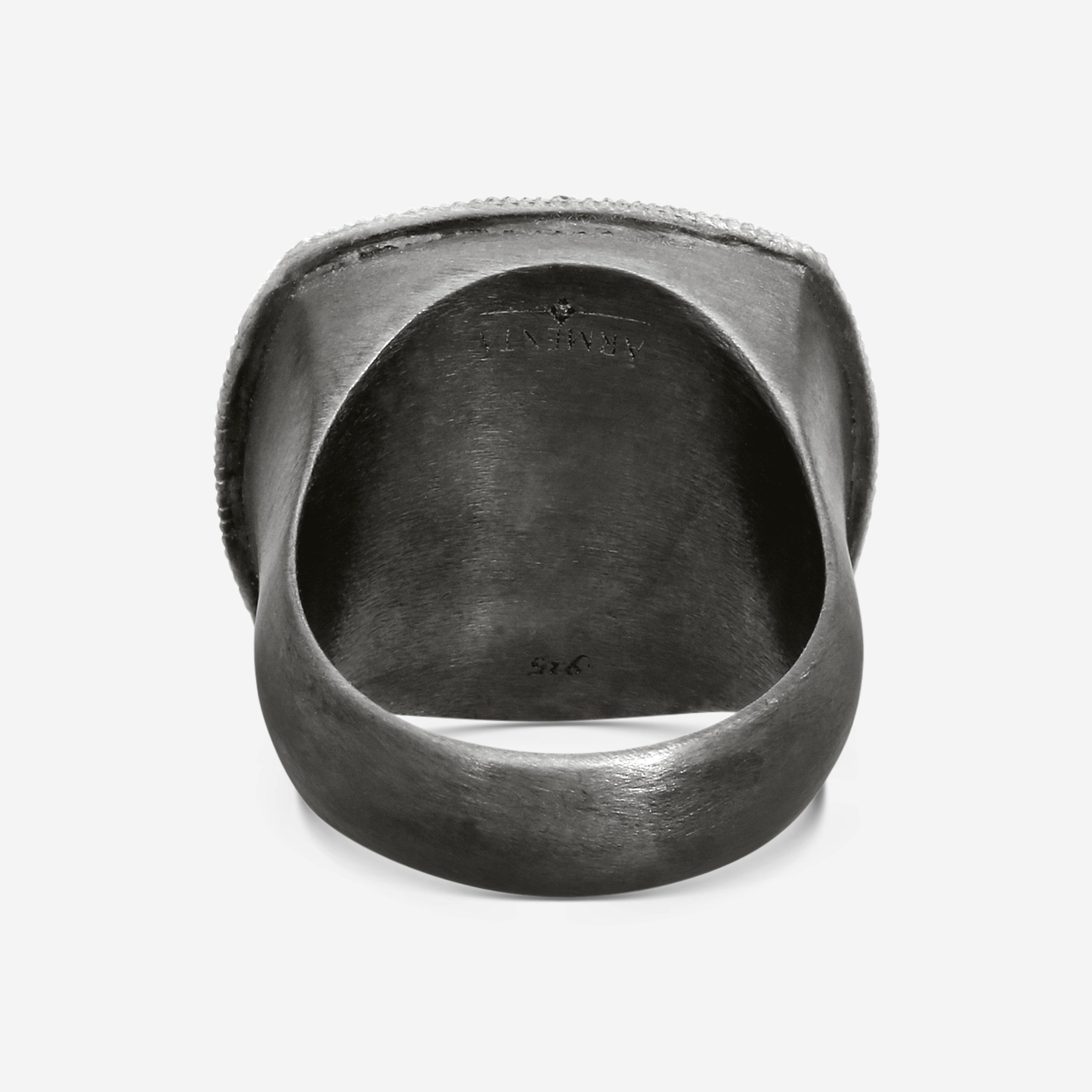 Armenta Romero Sterling Silver Black Sapphire Pointed Cross Ring Sz. 10.5 17997