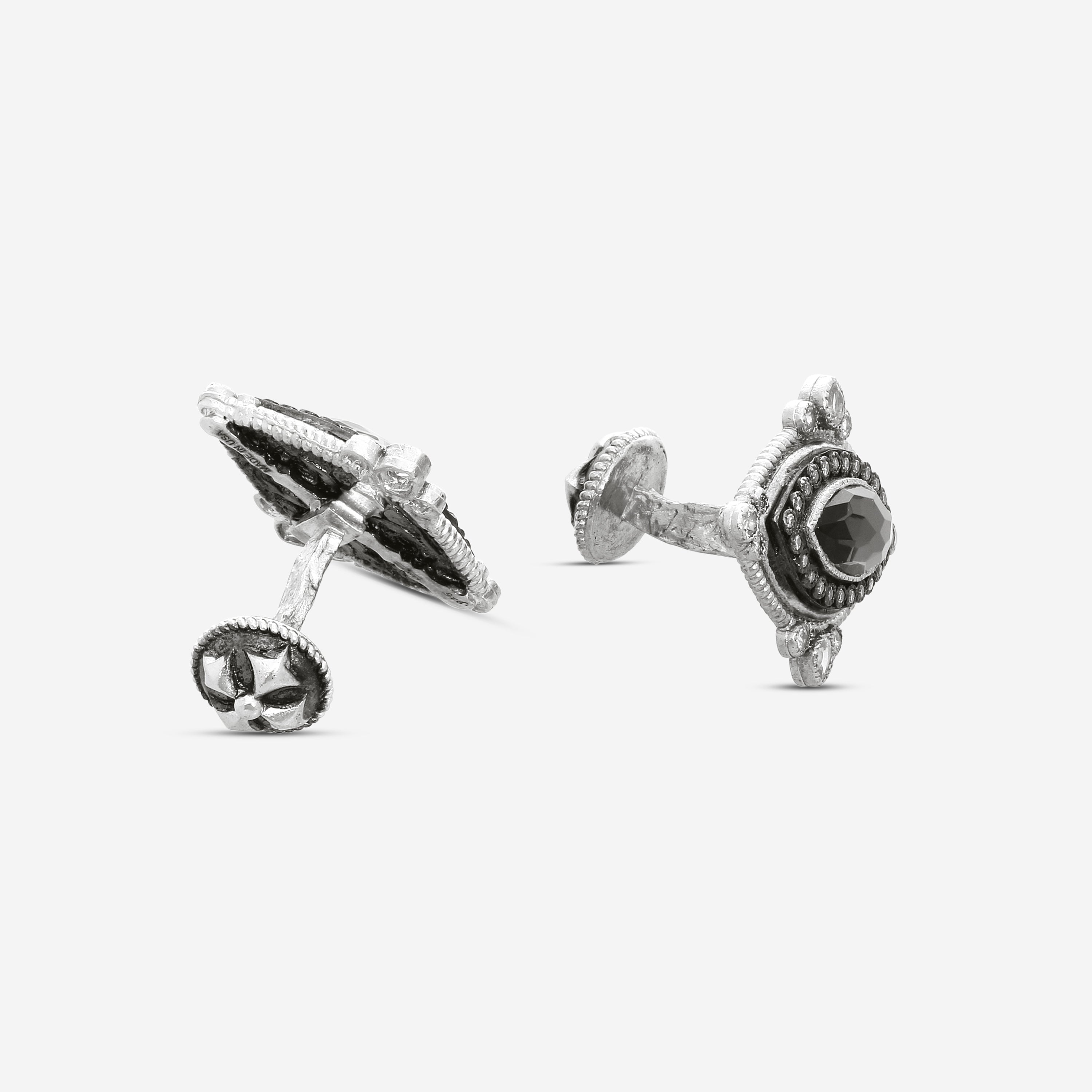 Armenta Romero Sterling Silver Multistone Cufflinks 18012