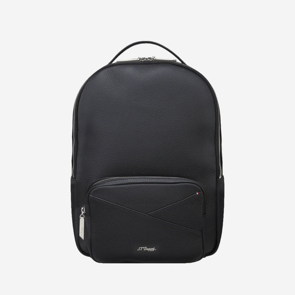 S.T. Dupont Neo Capsule Black Leather Round Backpack 181240