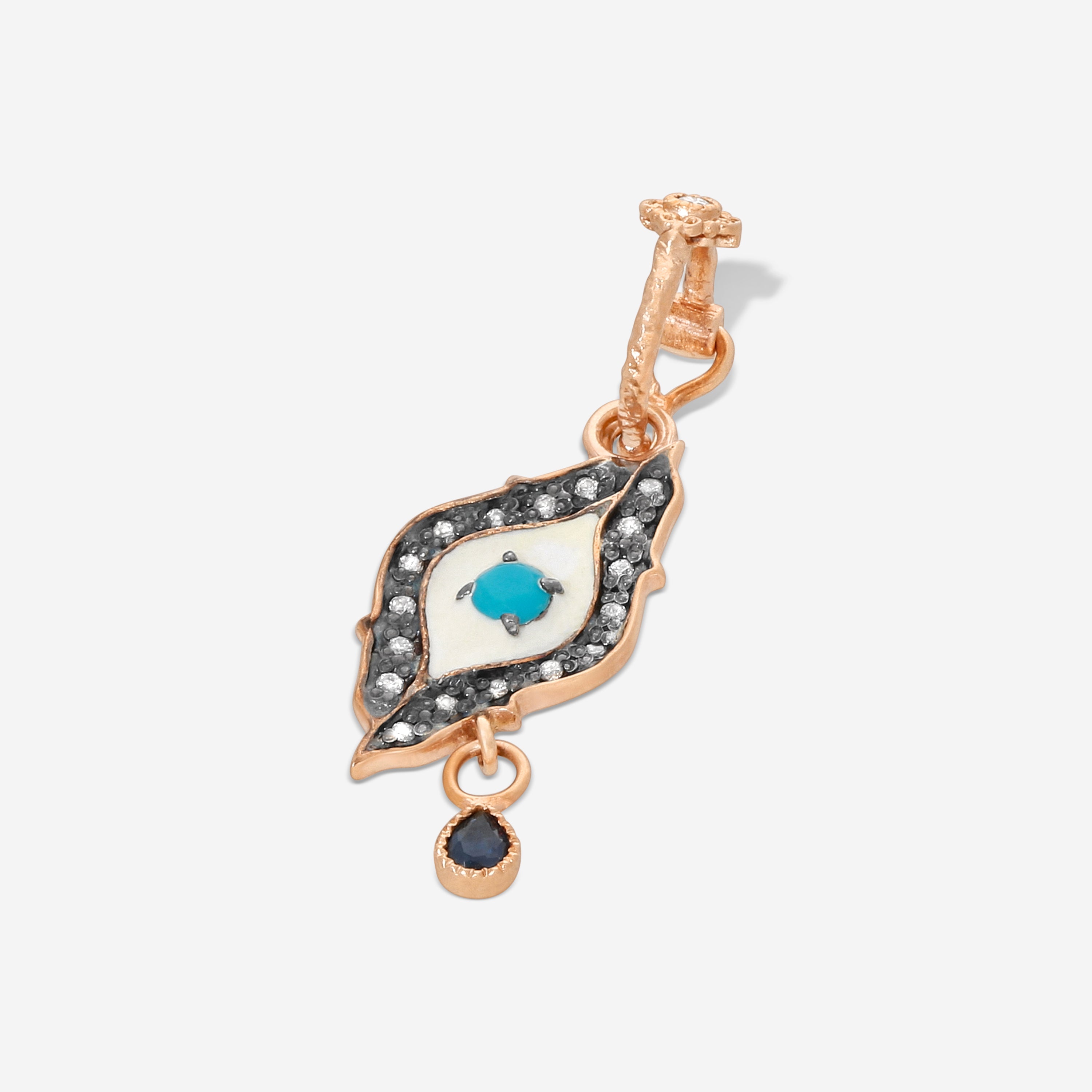 Armenta 14K Rose Gold, Sterling Silver, Enamel Multistone Enhancer 19429