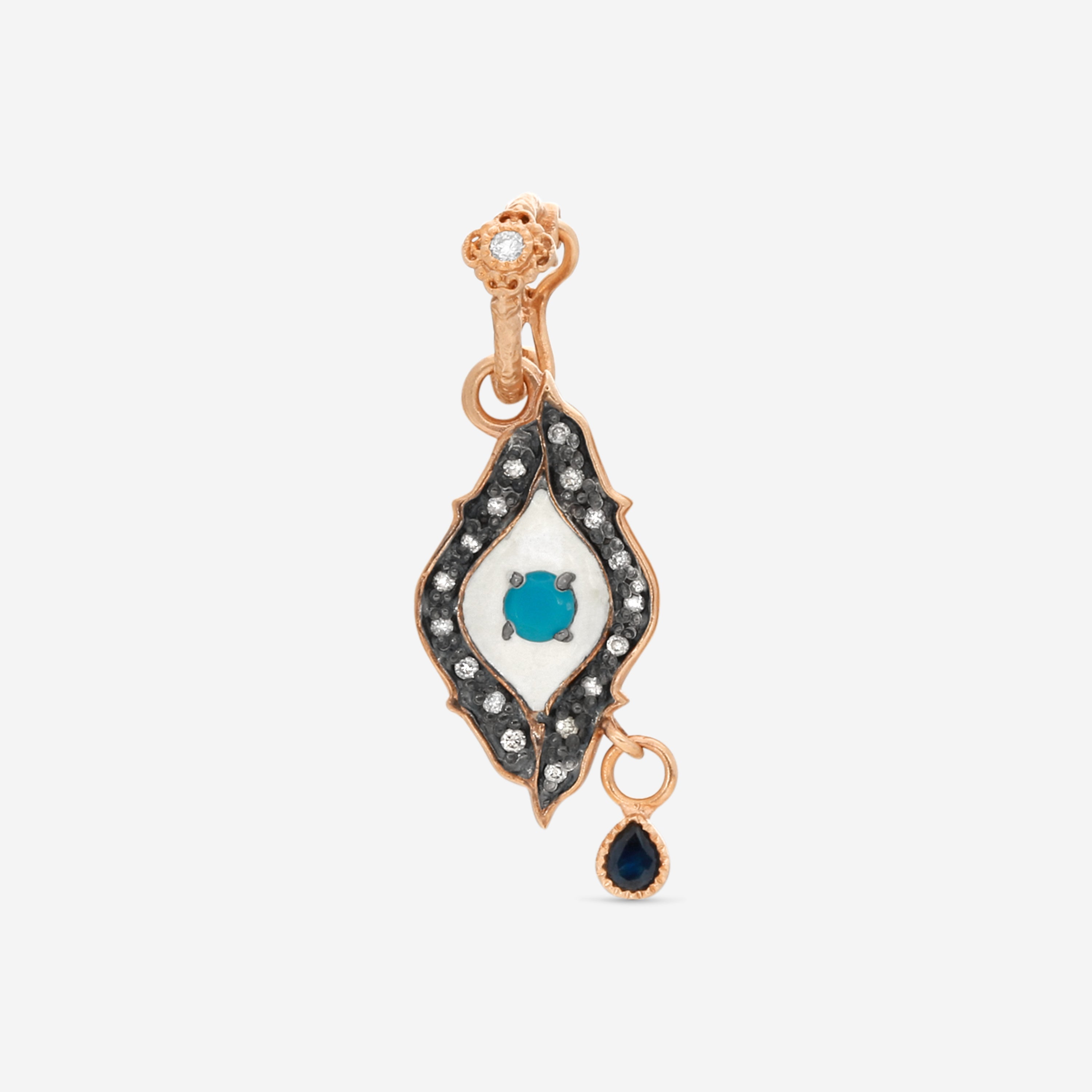 Armenta 14K Rose Gold, Sterling Silver, Enamel Multistone Enhancer 19429