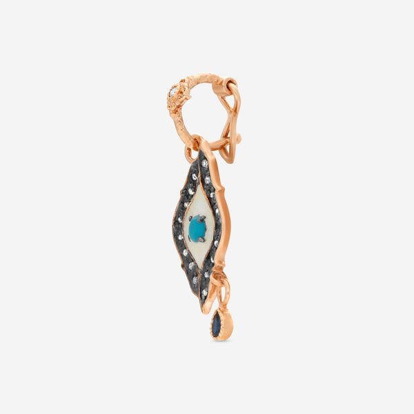 Armenta 14K Rose Gold, Sterling Silver, Enamel Multistone Enhancer 19429