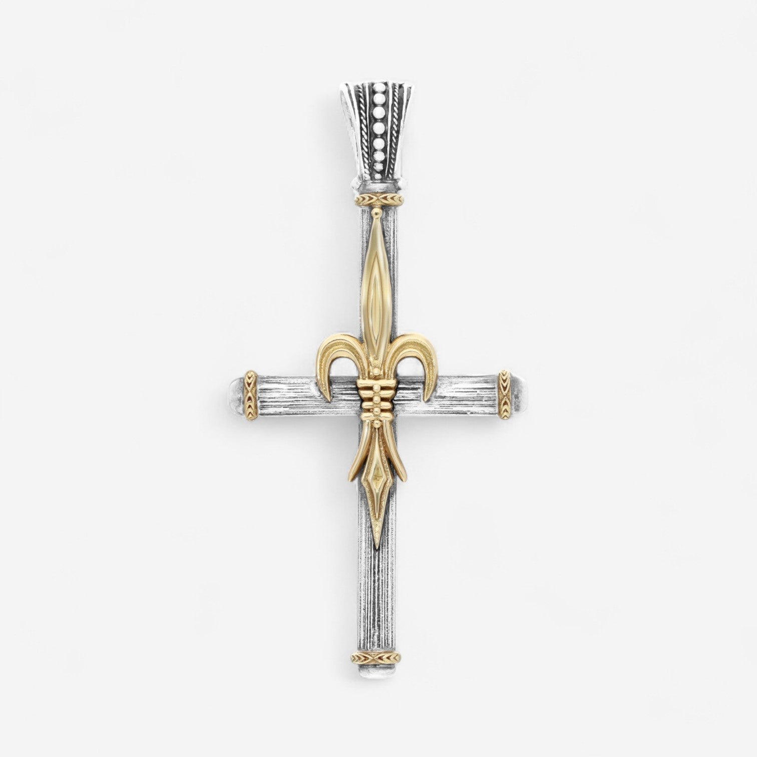 Konstantino Sterling Silver and 18K Yellow Gold Cross Pendant STKJ357-130 - THE SOLIST