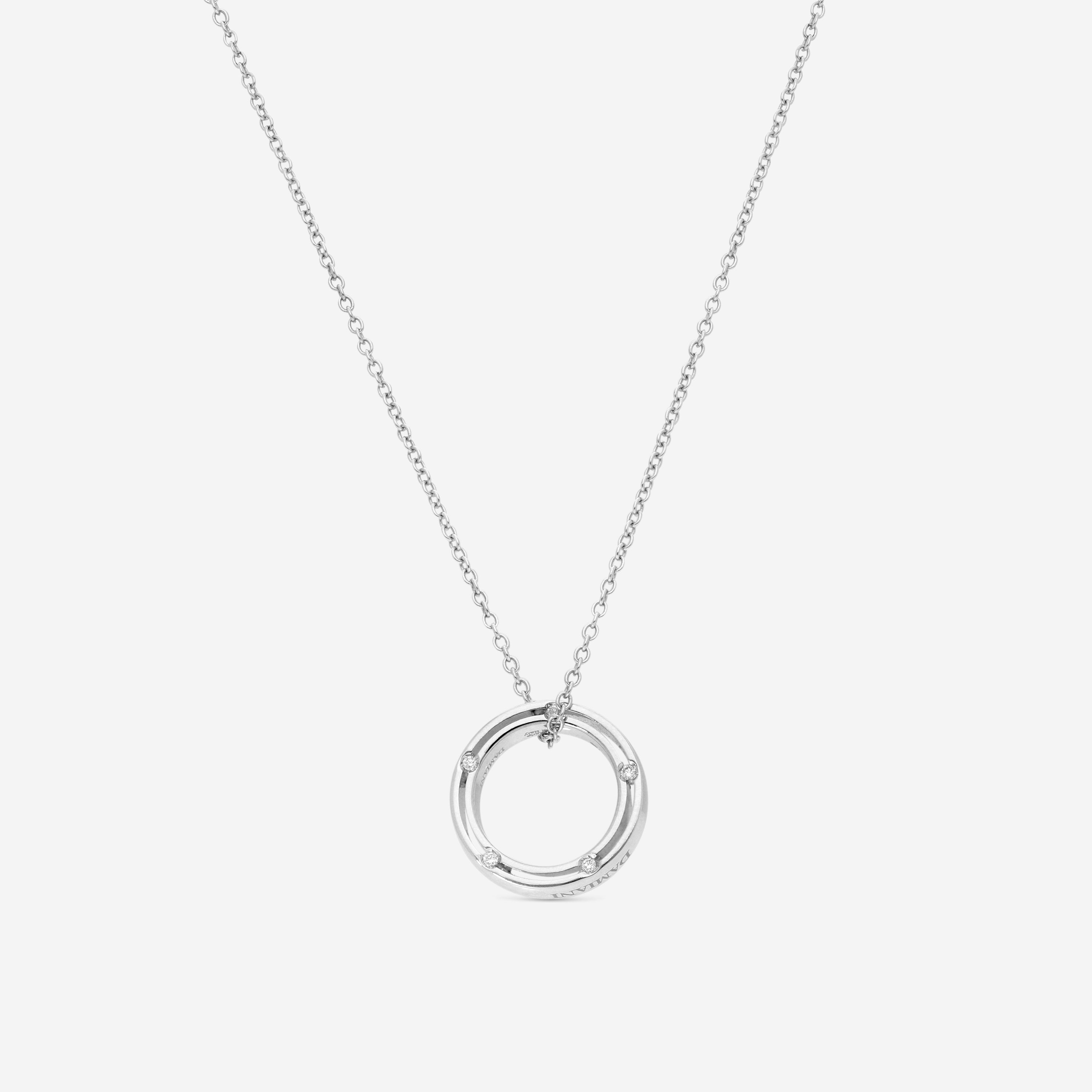 Damiani 18K Whıte Gold Diamond Pendant Necklace 20009875 - THE SOLIST