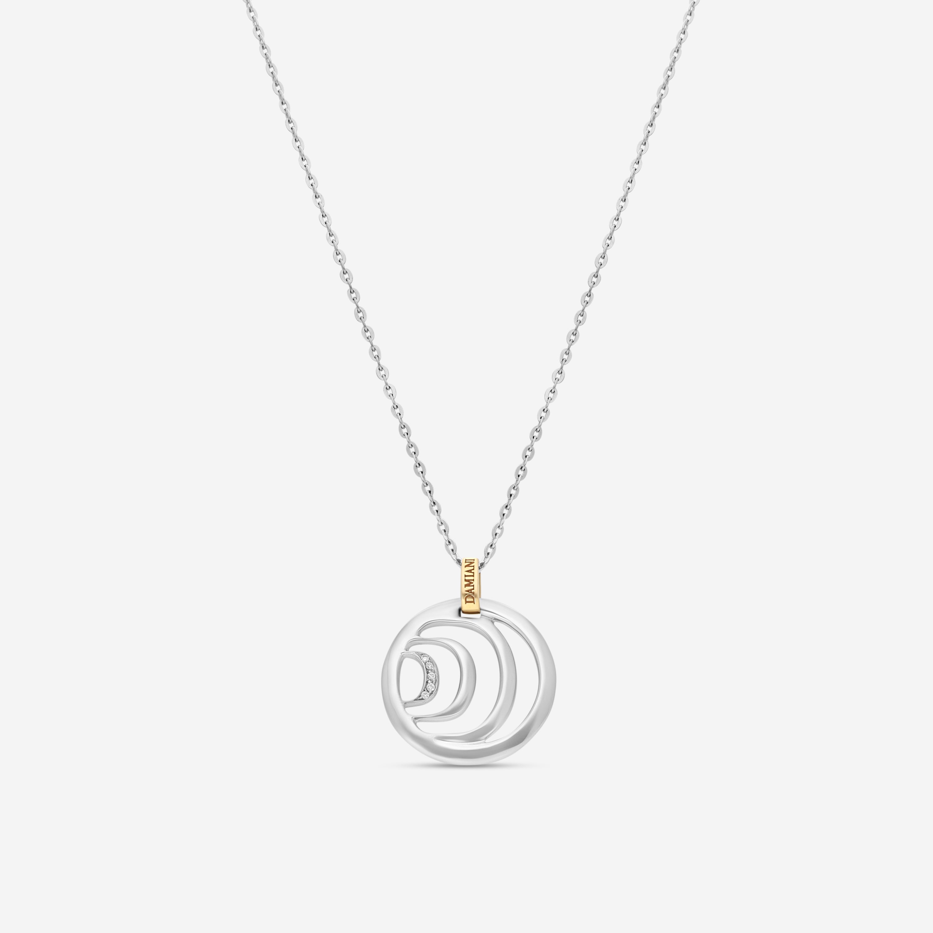 Damiani 18K Whıte Gold Diamond Pendant Necklace 20023976 - THE SOLIST
