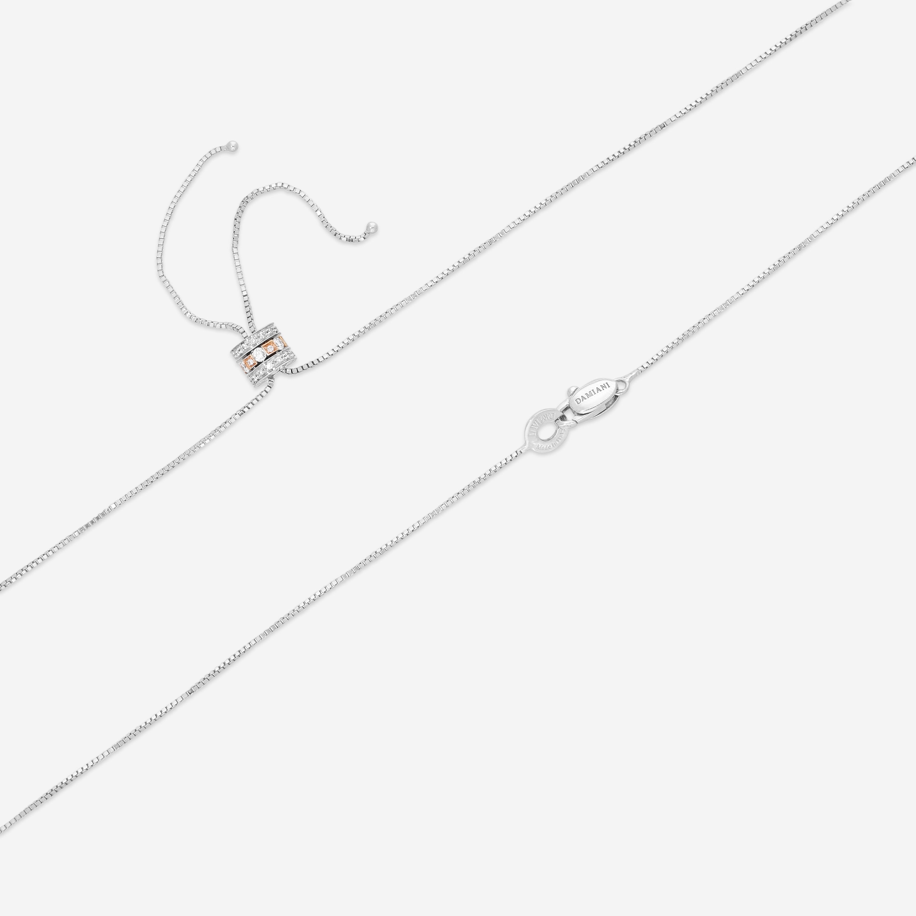 Damiani 18K White Gold & 18K Rose Gold Diamond Necklace 20031610 - THE SOLIST