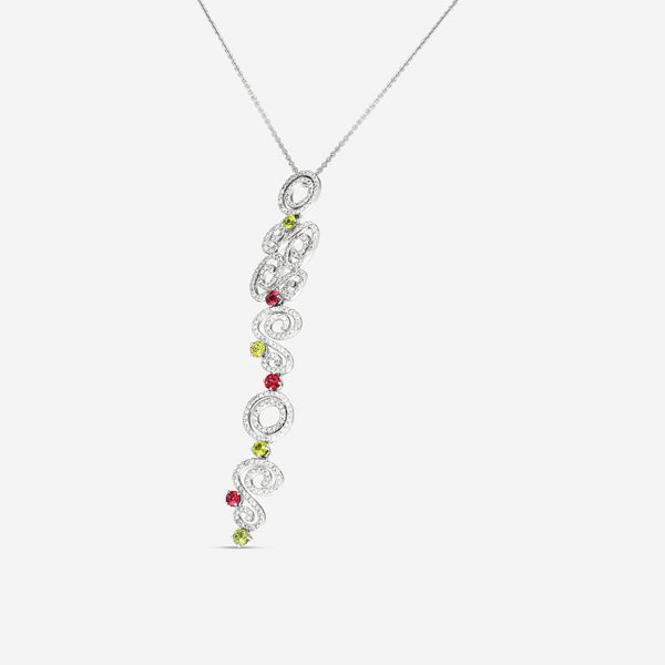 Casato 18K White Gold, Diamond and Tourmaline Pendant Necklace 33911