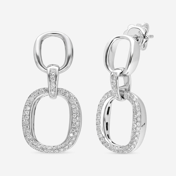 Damiani Lace 18K White Gold, Diamond Drop Earrings 20058125 - THE SOLIST
