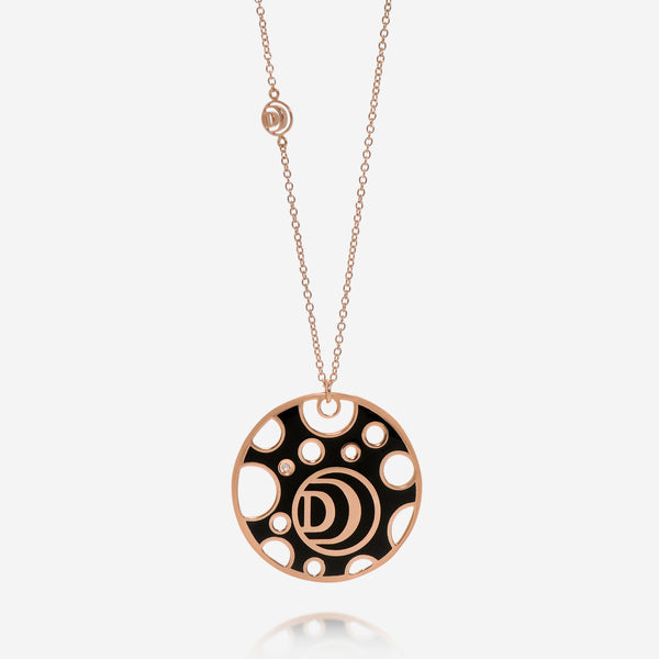 Damiani Damianissima 18K Rose Gold and Ceramic Diamond Pendant Necklace 20058573 - THE SOLIST