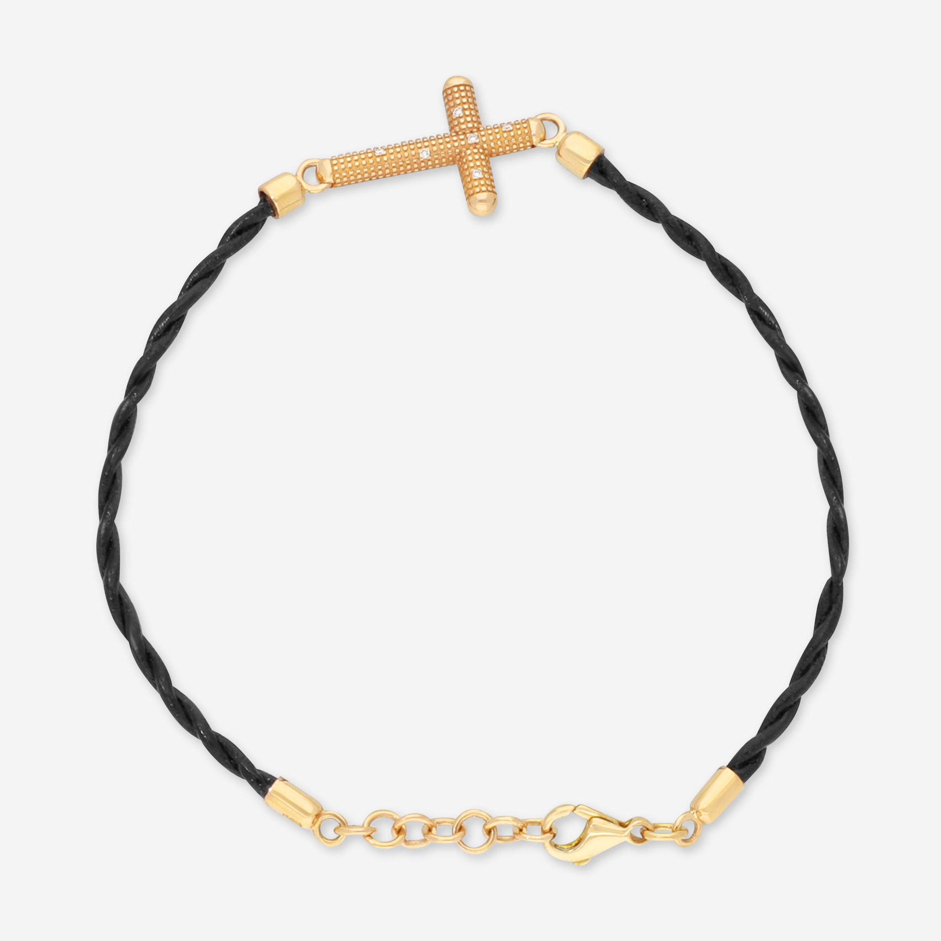 Damiani 18K Rose Gold & Brown Leather Diamond Cord Bracelet 20062149 - THE SOLIST