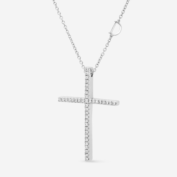 Damiani 18K White Gold, Diamond Cross Pendant Necklace 20086745 - THE SOLIST