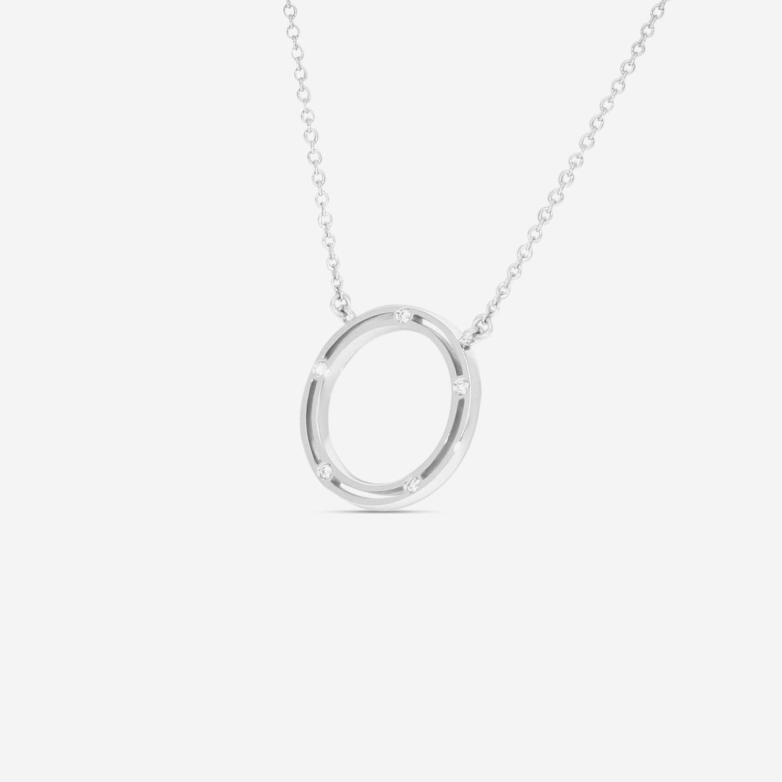 Damiani 18K Whıte Gold Diamond Rope Necklace 20087273 - THE SOLIST