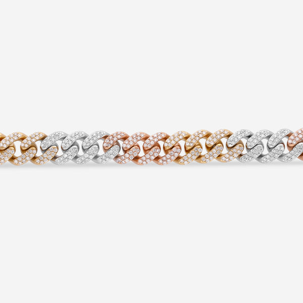 Damiani Gourmette D 18K Gold, Diamond 3.00ct. tw. Tennis Link Bracelet 20088509 - THE SOLIST