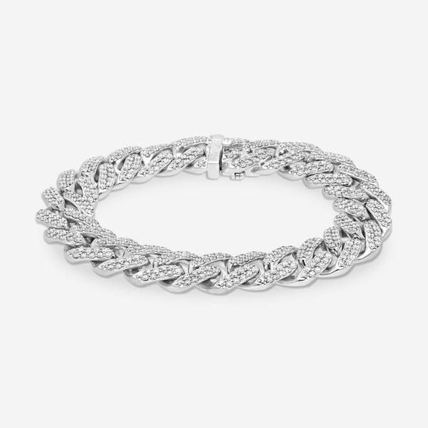 Damiani Gourmette D 18K White Gold, Diamond 6.25ct. tw. Link Bracelet 20088511 - THE SOLIST