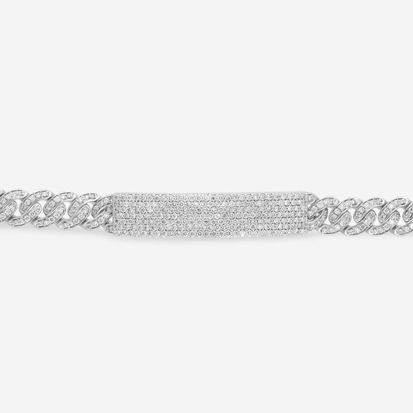 Damiani Gourmette D 18K White Gold, Diamond 2.95ct. tw. Link Bracelet 20093504 - THE SOLIST