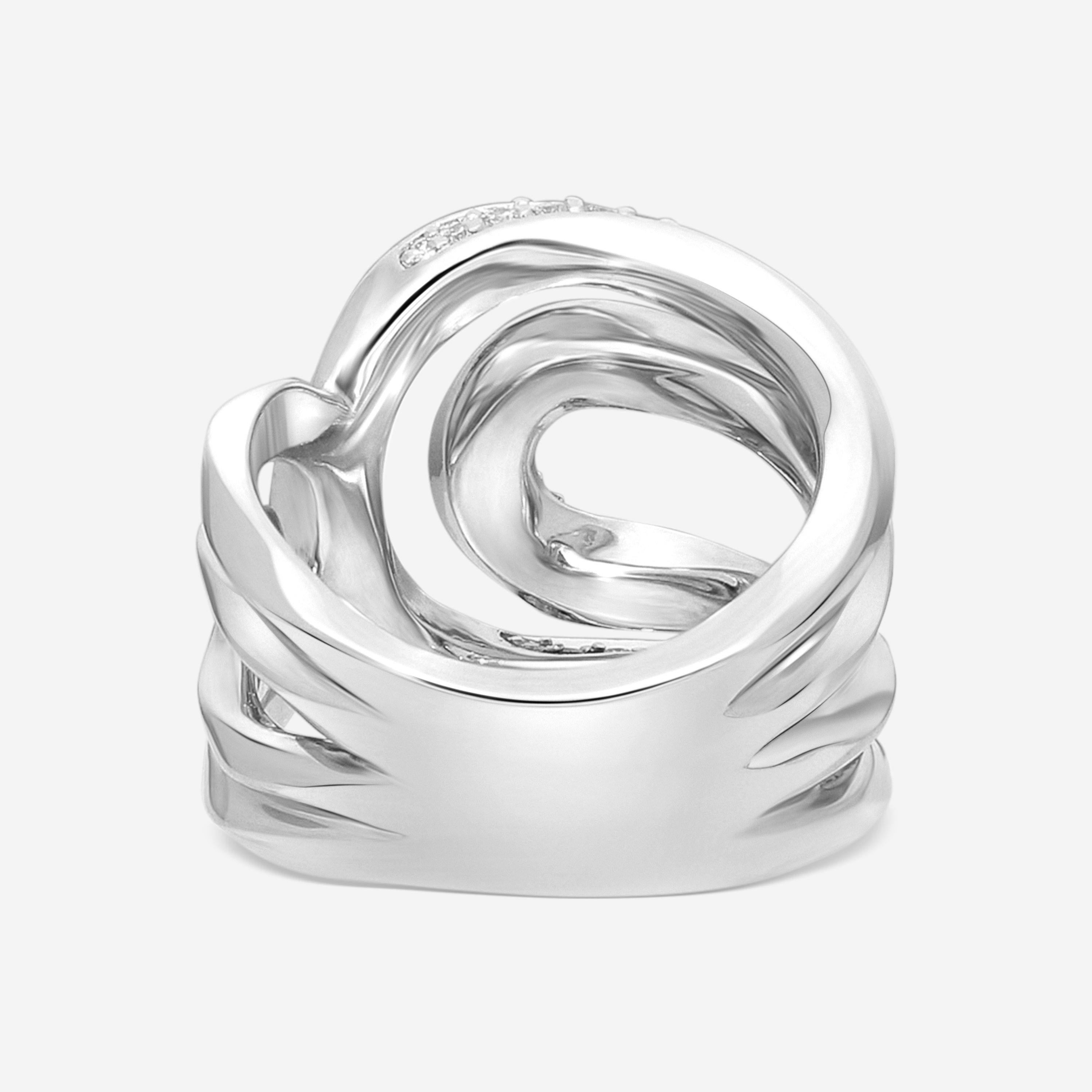 Hearts On Fire Atlantico 18K White Gold Crest Diamond Ring Sz. 5.5 HFRATCR00558W - THE SOLIST