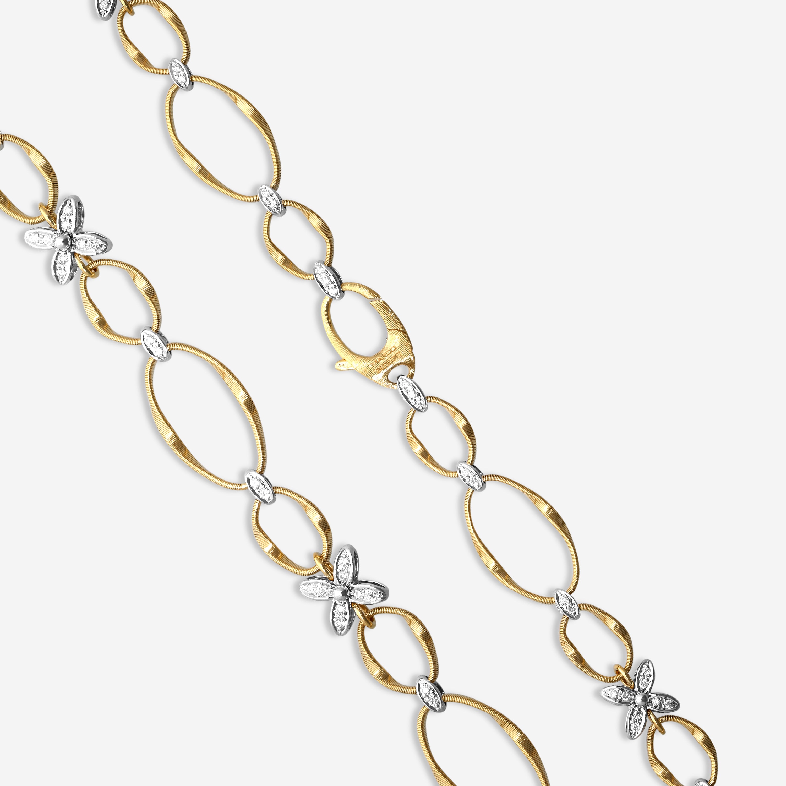 Marco Bicego Marrakech Onde 18K Yellow & White Gold Diamond Necklace CG823_B3_YW_M5