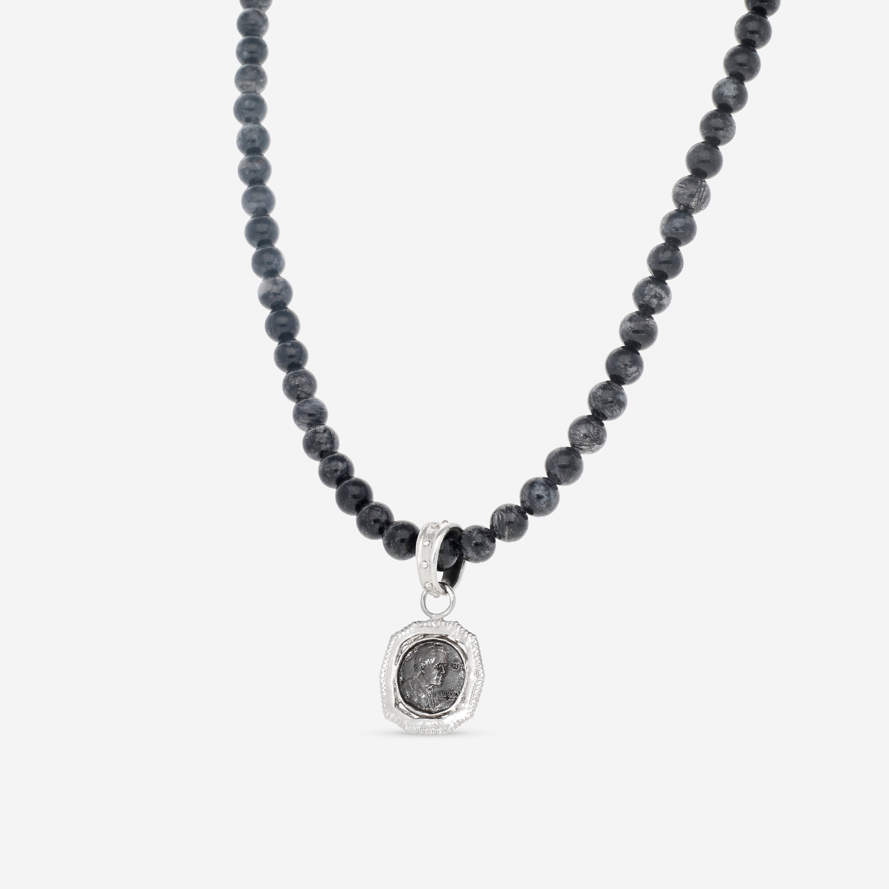 Armenta Sterling Silver Black Sapphire Pendant Necklace 22249 - THE SOLIST