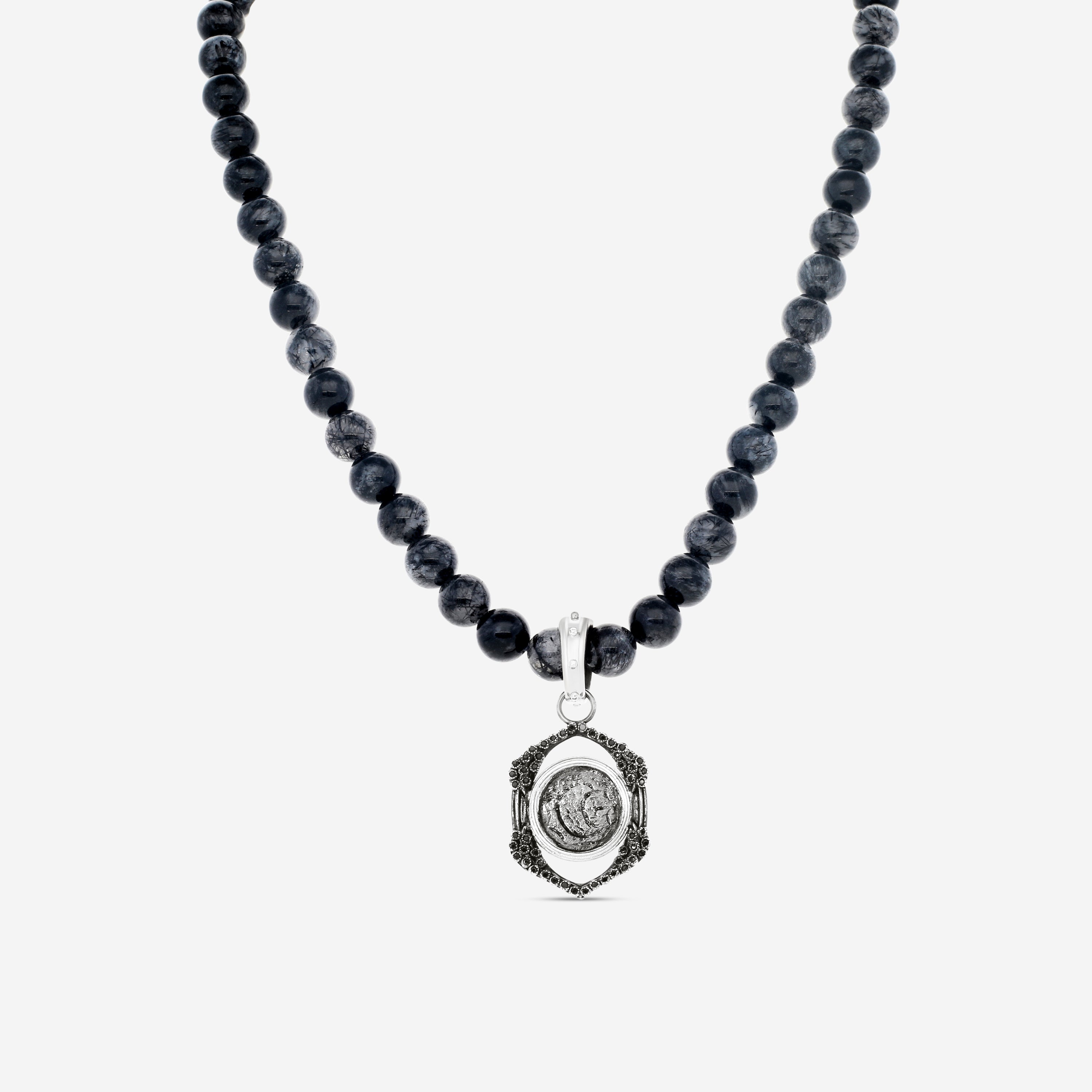 Armenta Sterling Silver Black Sapphire Pendant Necklace 22251 - THE SOLIST