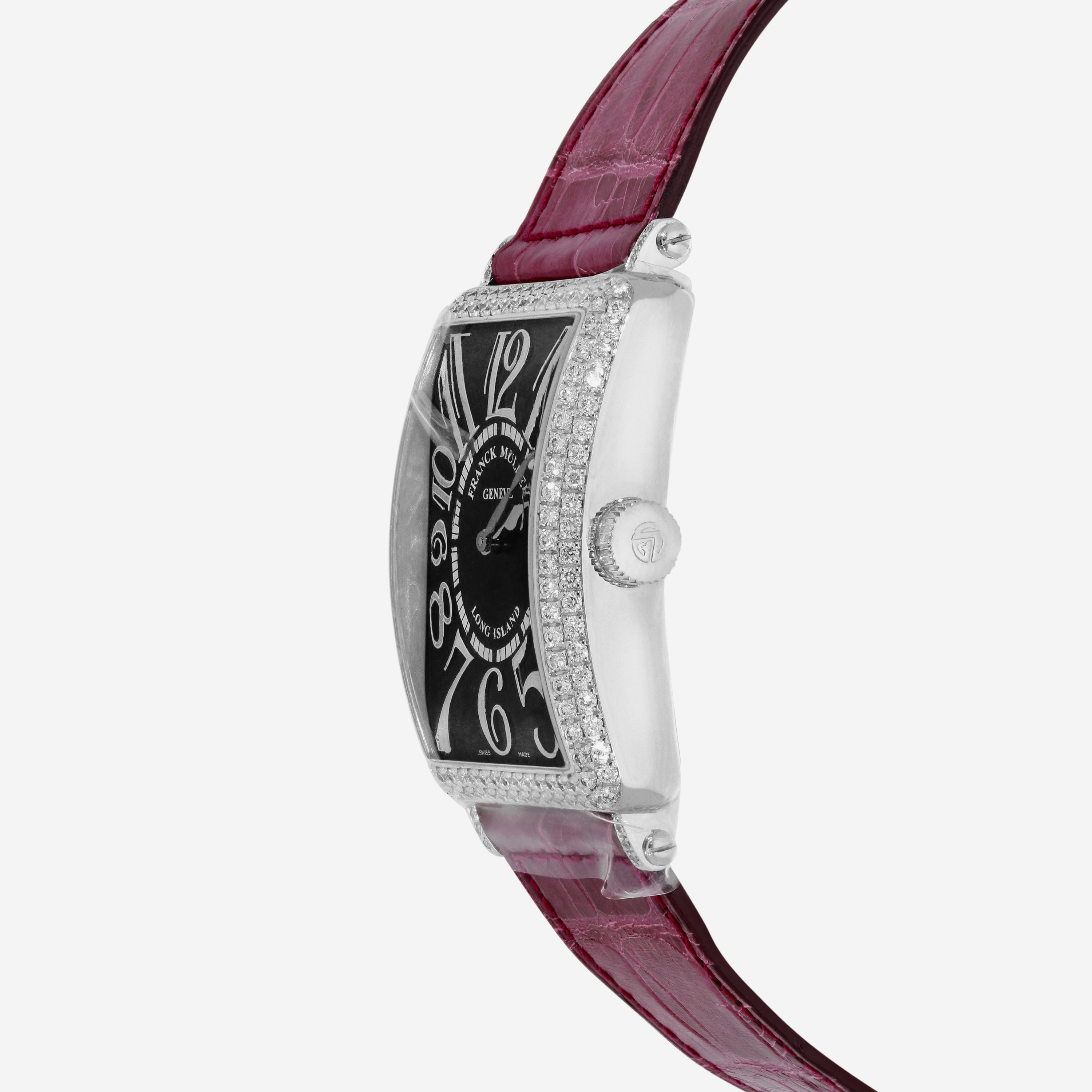 Franck Muller Long Island 18K White Gold Diamond Automatic Unisex Watch 1200SCD