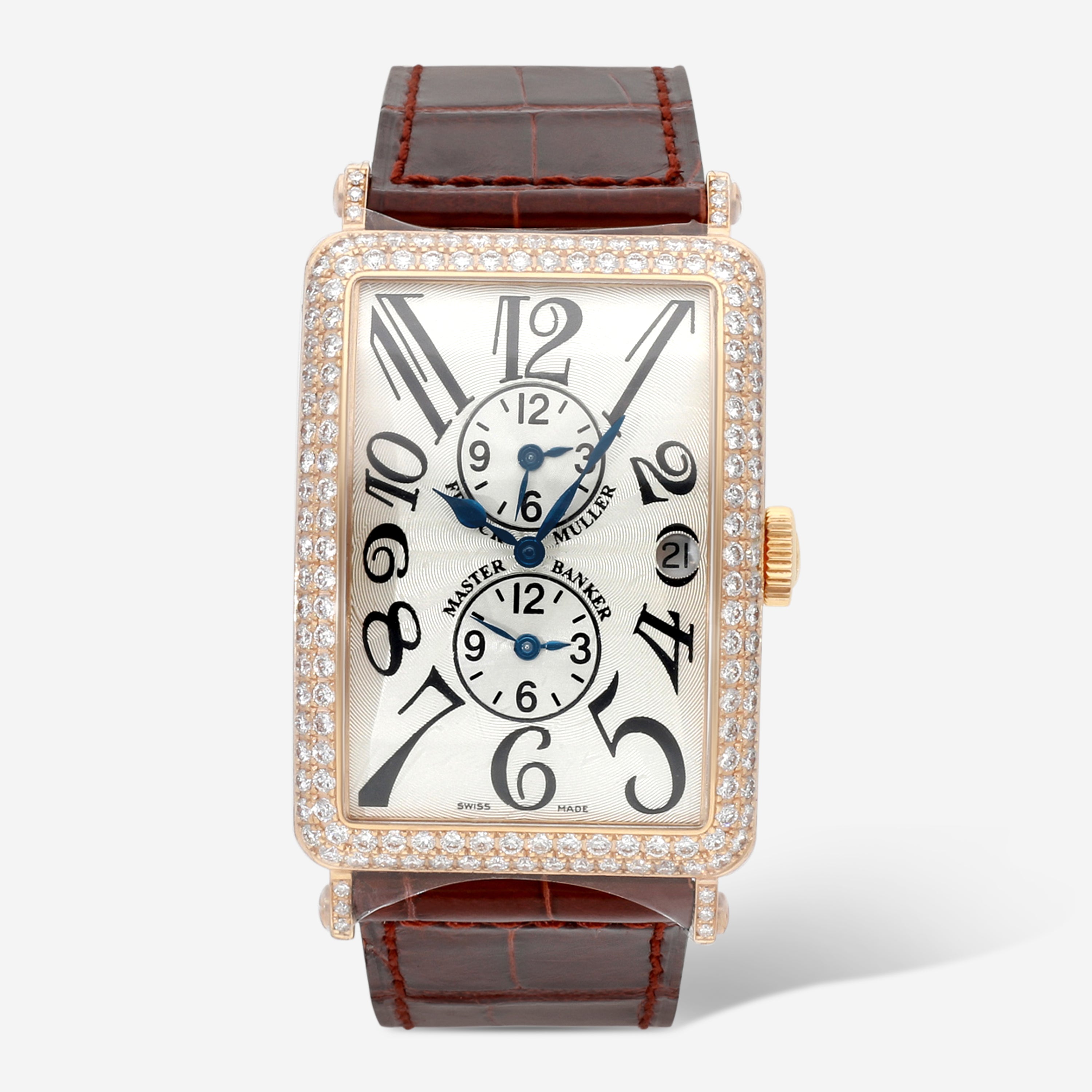 Franck Muller Long Island Master Banker 18K Rose Gold Automatic Men's Watch 1200MBD