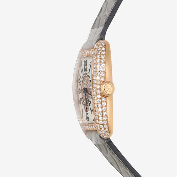Franck Muller Cintrée Curvex 18K Rose Gold Diamond Automatic Ladies Watch 1750S6PMD2P - THE SOLIST