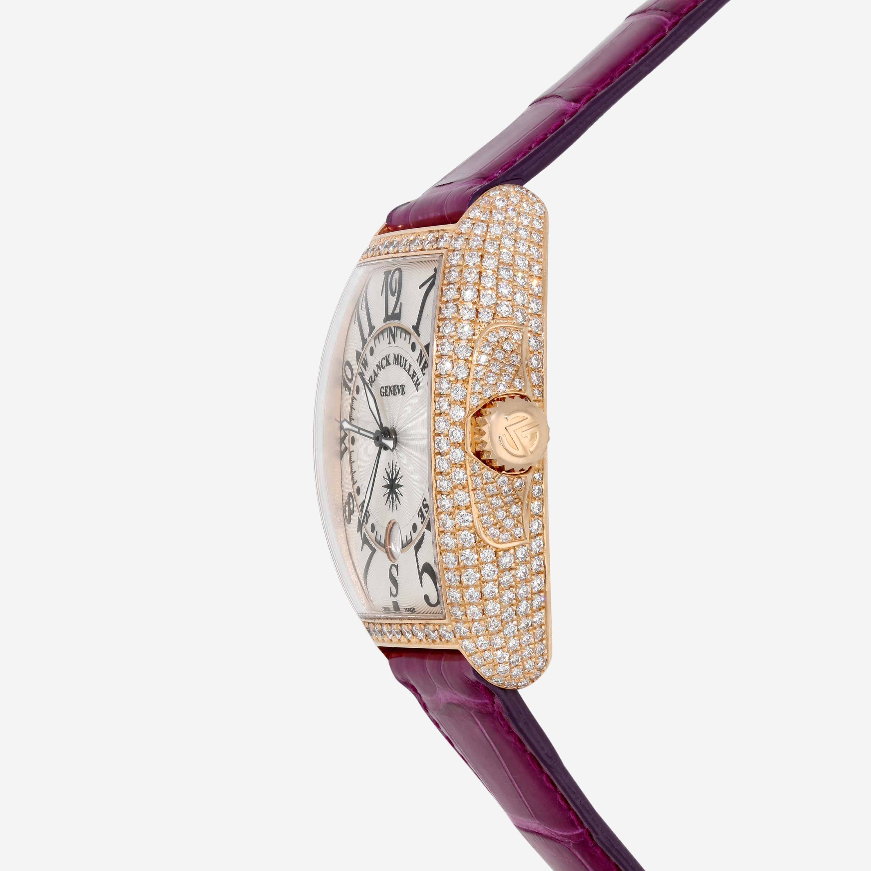 Franck Muller Cintrée Curvex Mariner 18K Rose Gold Diamond Automatic Ladies Watch 7080SCDTD - THE SOLIST