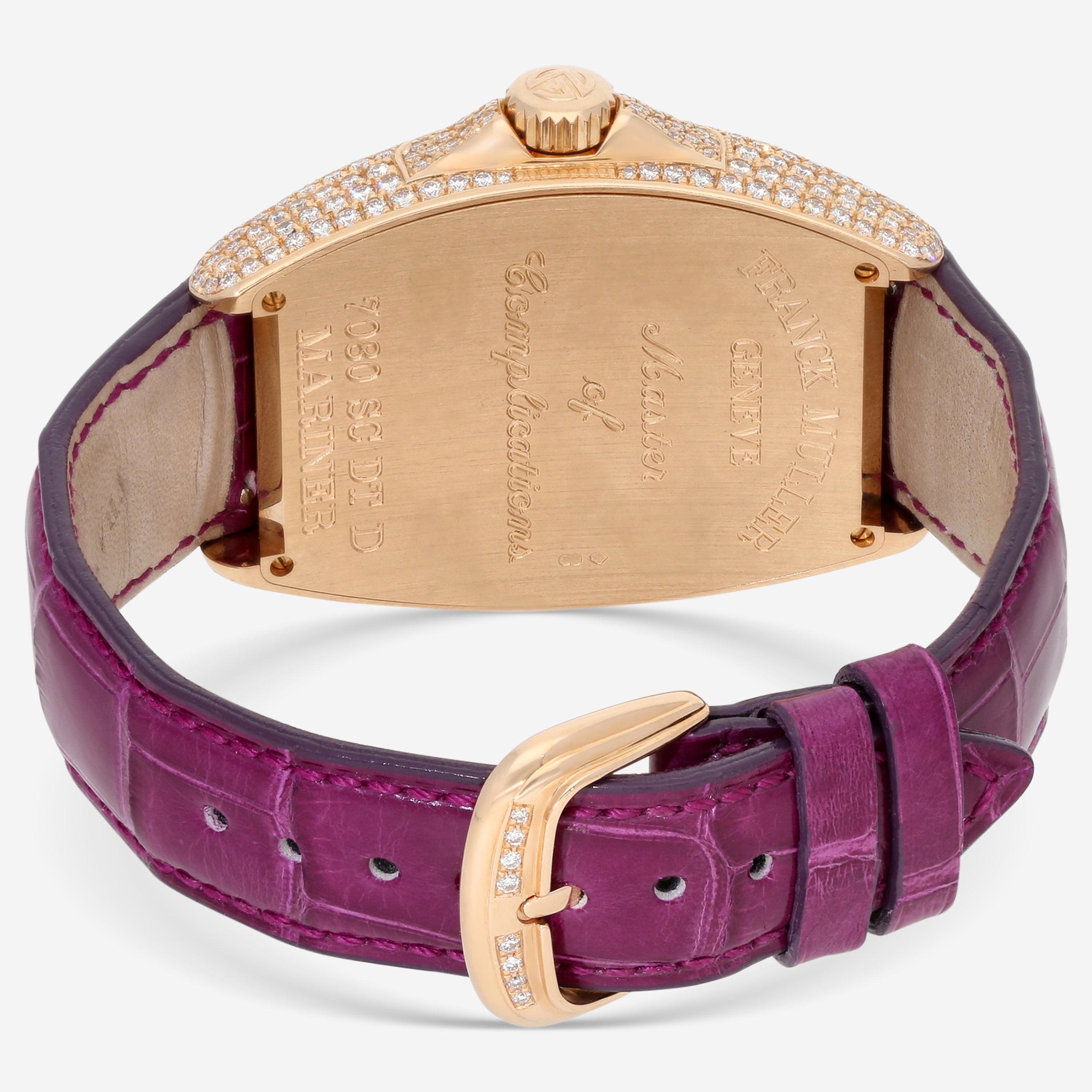 Franck Muller Cintrée Curvex Mariner 18K Rose Gold Diamond Automatic Ladies Watch 7080SCDTD - THE SOLIST