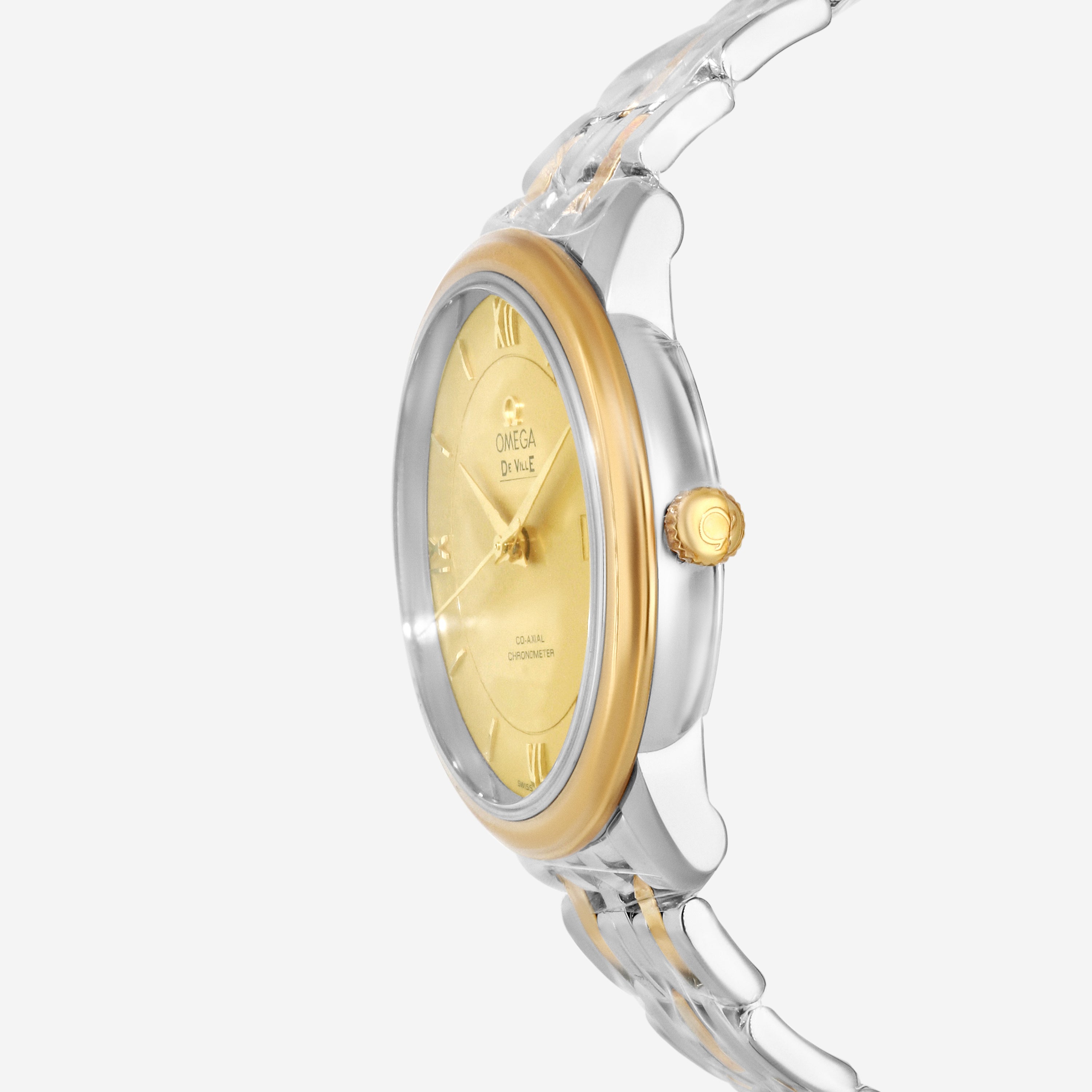 Omega De Ville Prestige Coaxial Stainless Steel & 18K Yellow Gold Automatic Unisex Watch 424.20.37.20.08.001 - THE SOLIST